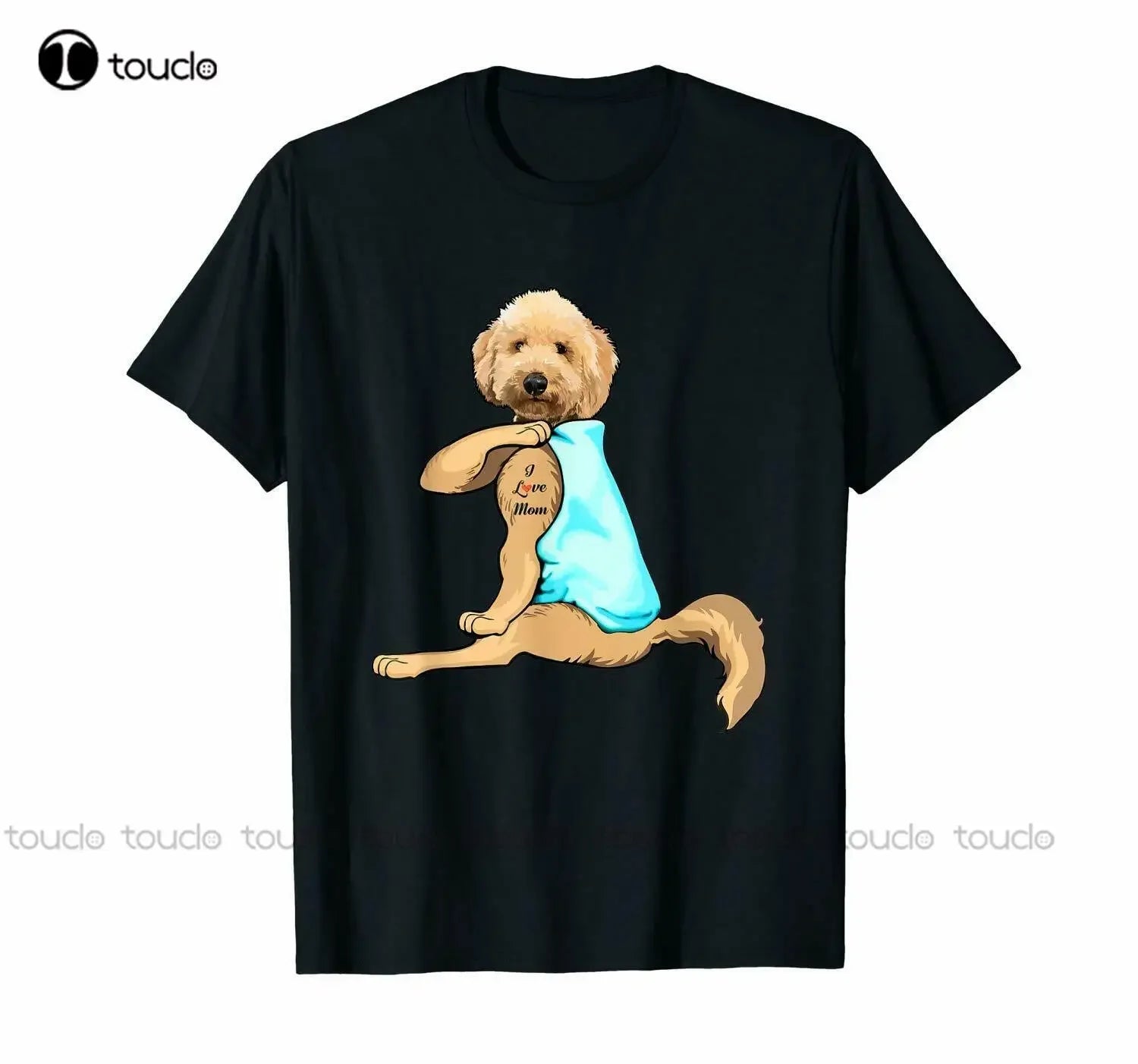 Funny Dog Goldendoodle I Love Mom Gift Tshirt Hawaiian Shirts For Women Custom Aldult Teen Unisex Digital Printing Tee Shirts