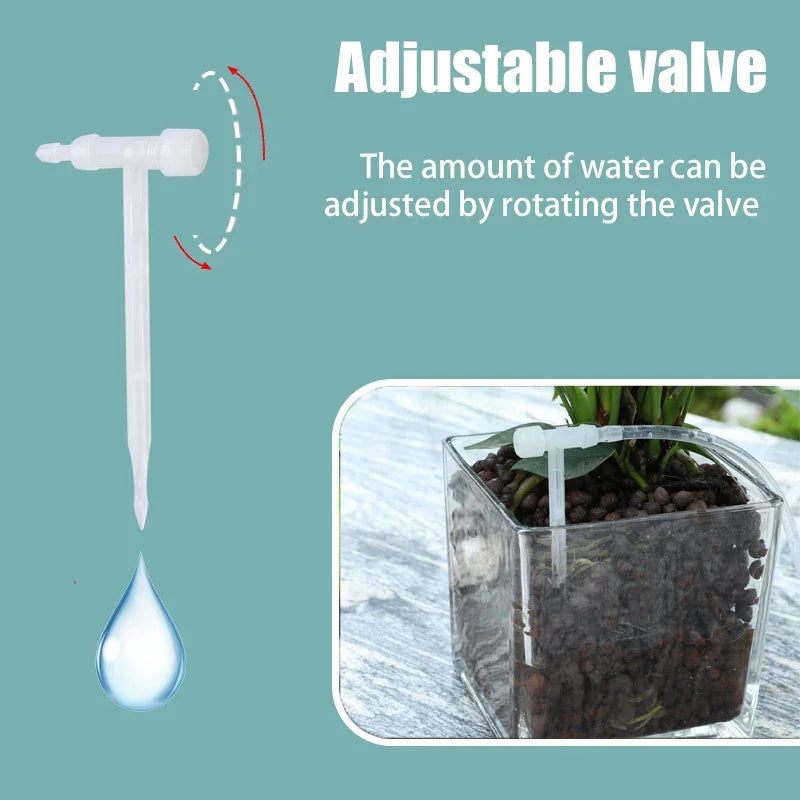 Garden Adjustable valve Drip Irrigation Kit Potted Plant Watering Device 4/7mmHose Watering Saving Micro Dripper Greenhouse